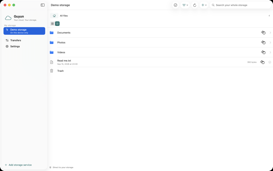 Guyun: file list