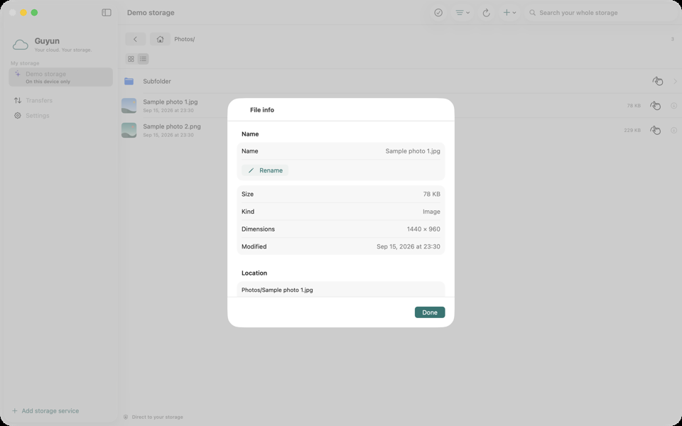 Guyun: file info
