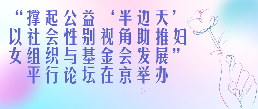 “撑起妇女‘半边天’以社会性别视角助推妇女组织与基金会发展”平行论坛在京举办