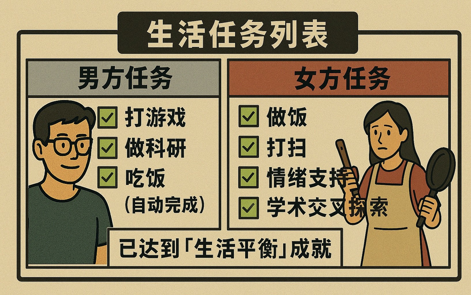 武大理科男生活与科研平衡术：文科女友包揽三餐家务