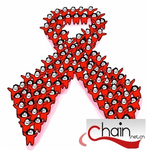 全民防“艾”。新华社图
