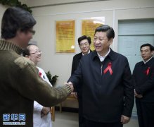 习近平在北京市参加世界艾滋病日相关活动